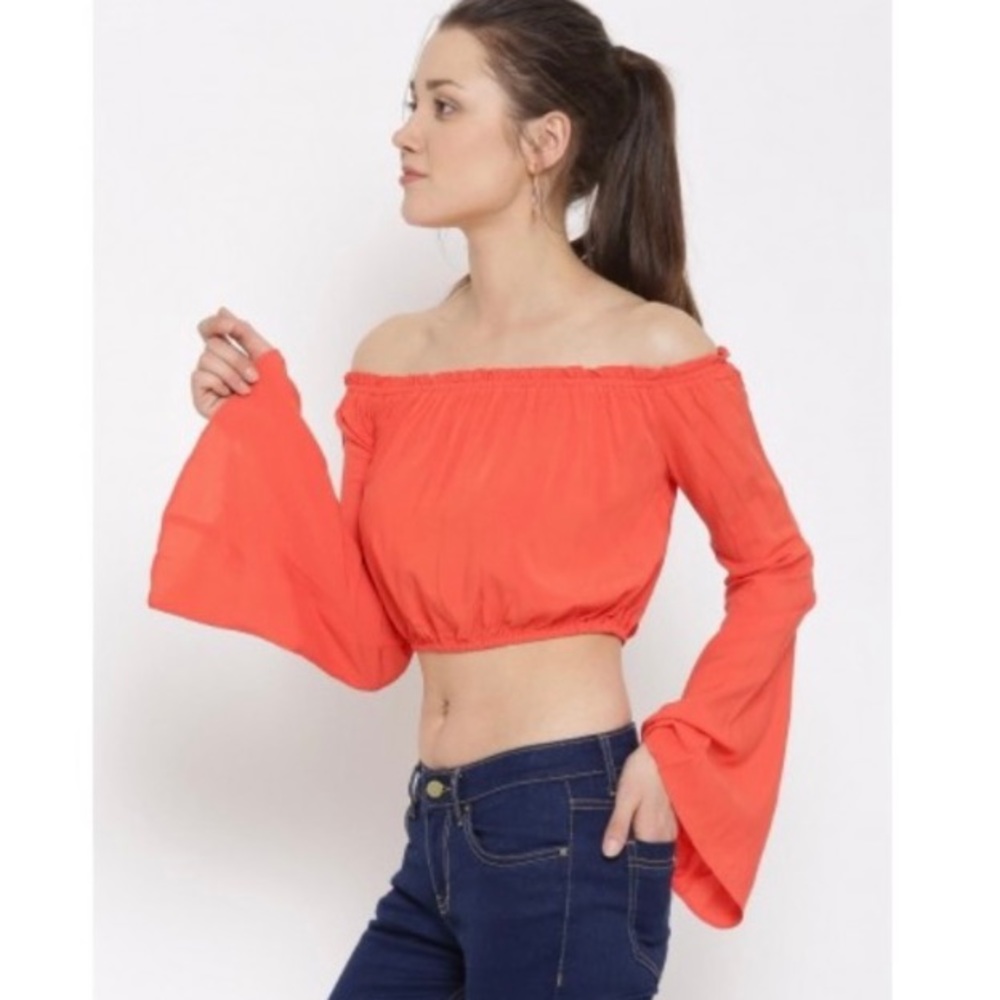 Forever21 Cropped Orange Top